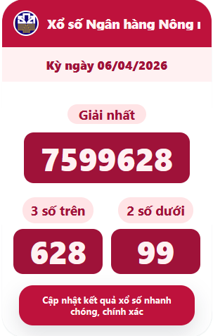 Ví dụ thẻ Ngân hàng Nông nghiệp và Hợp tác xã