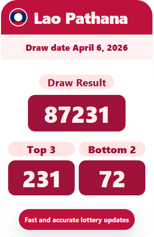 Lao lottery card example